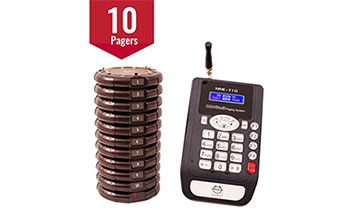 เครื่องเรียกคิว Guest Pager 1 set 10 pagers T10+R100